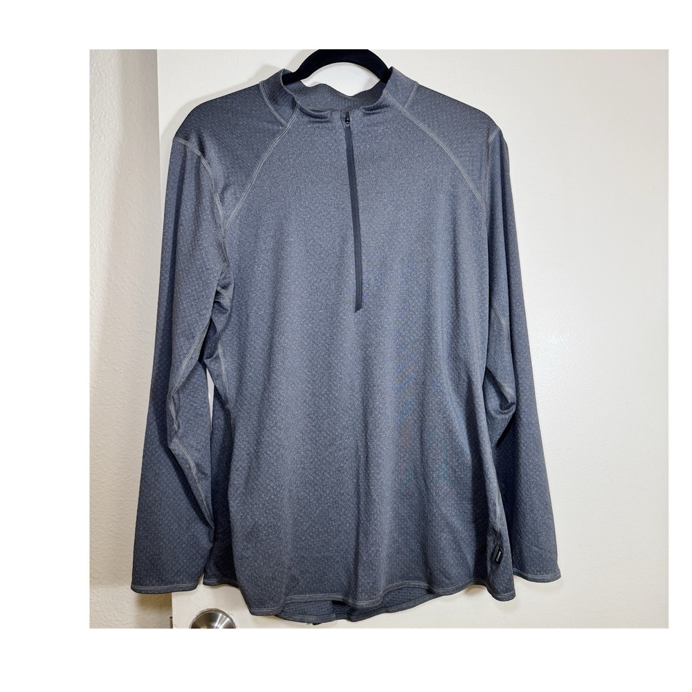 REI Co-op Women's XL Gray Heathered 1/4 Zip Mock Neck Raglan Top